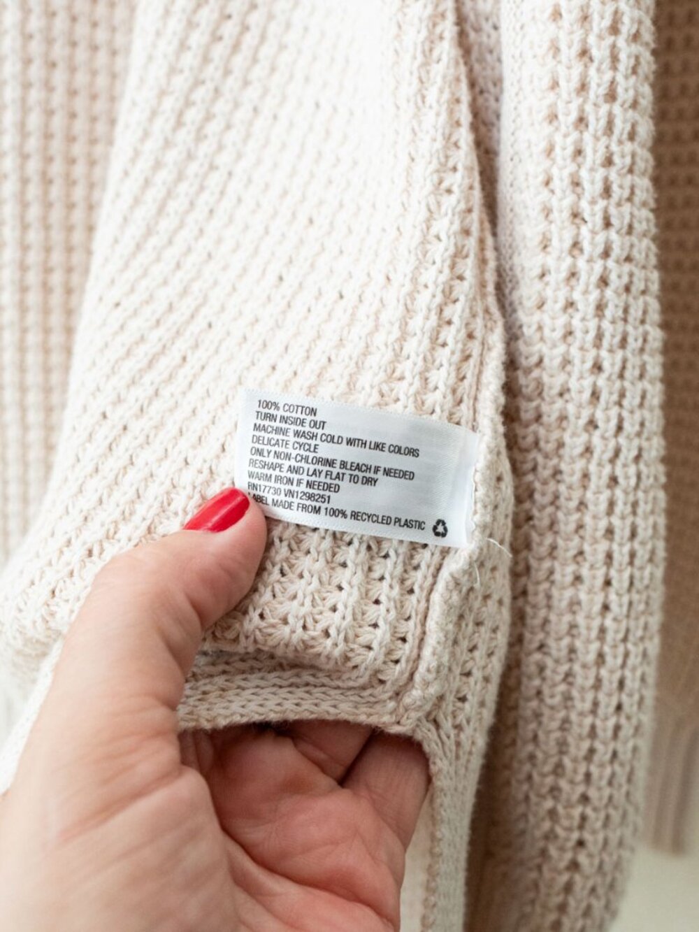 Universal Thread Beige Open Knit Cardigan Medium Cotton Open Front Pocket Sweate - Picture 9 of 14